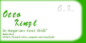 otto kinzl business card